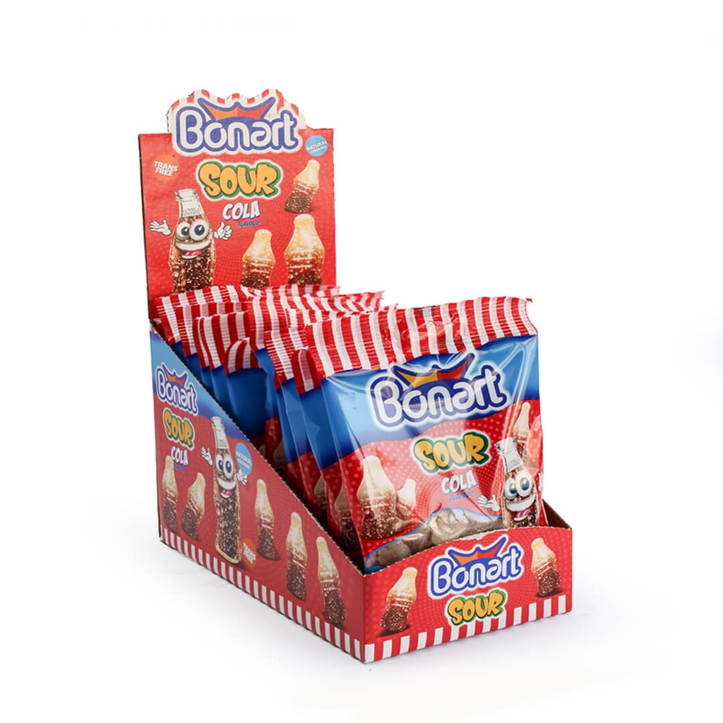 Bonart Gummy Sour Cola Jelly Candy PL Bag - 80g
