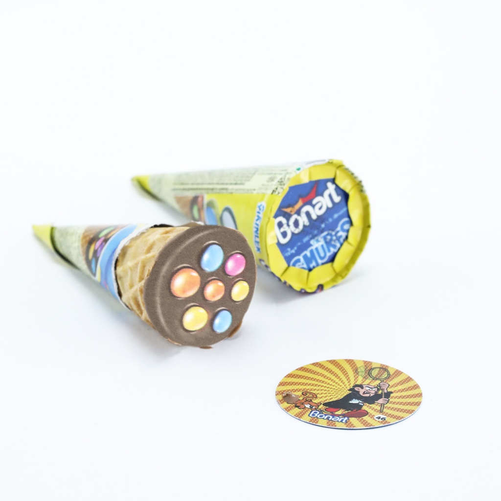 Bonart Smurfs Cornet Wafer with Cocoa Cream - 25g