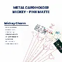 FL-1029 Metal Card Holder - Mickey Shape PINK MATTE 5.webp