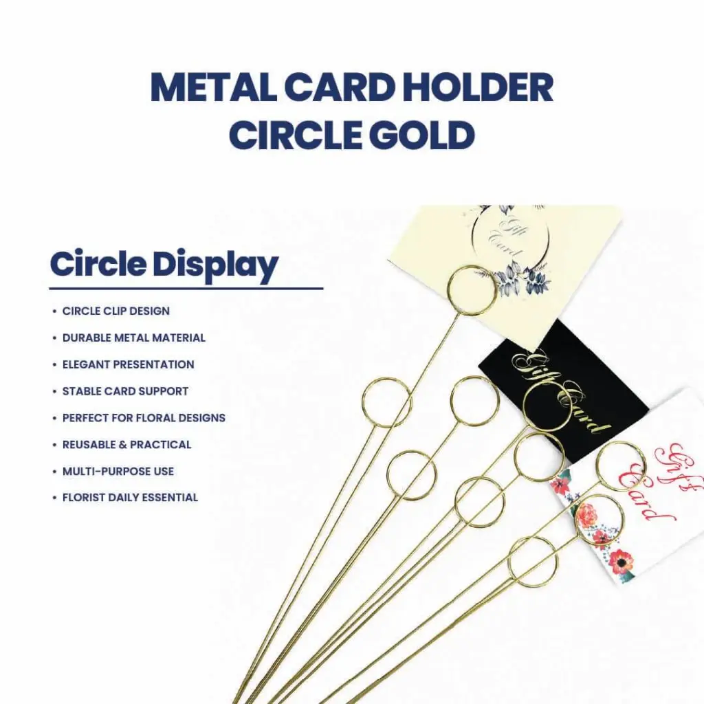 FL-1021 Metal Card Holder - Circle GOLD 5.webp