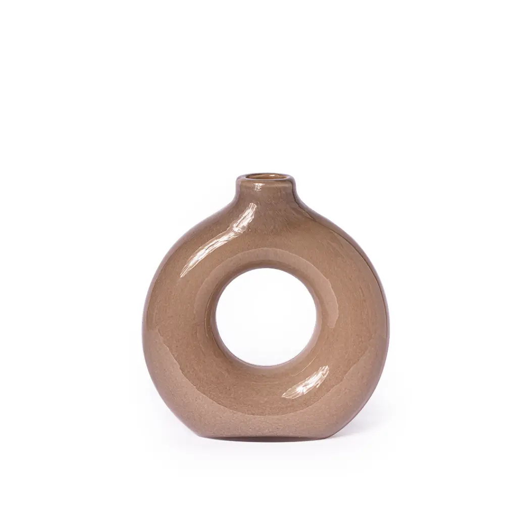 Donut Flower Glass Vase GS-1163
