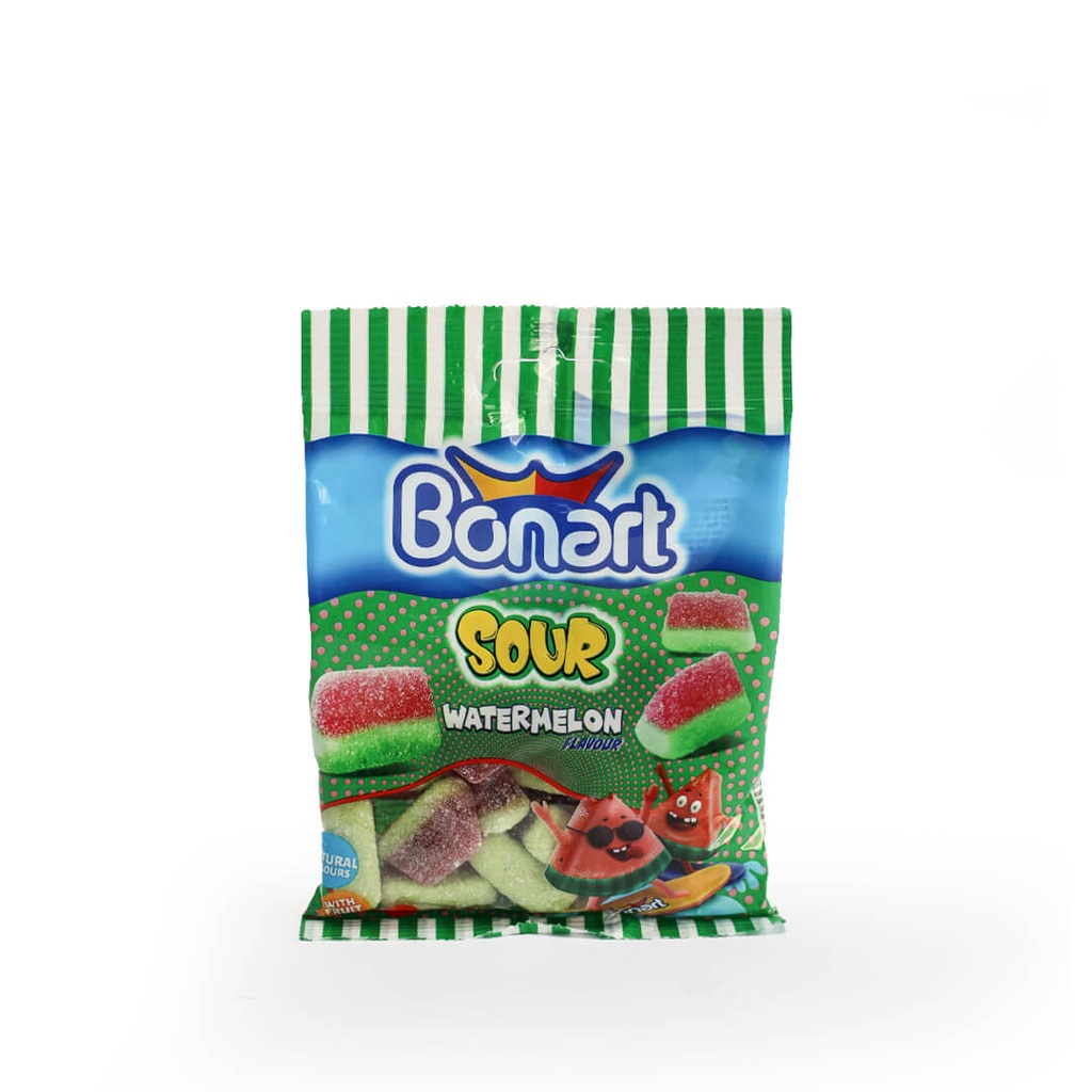 Bonart Gummy Sour Watermelon Jelly Candy PL Bag - 80g